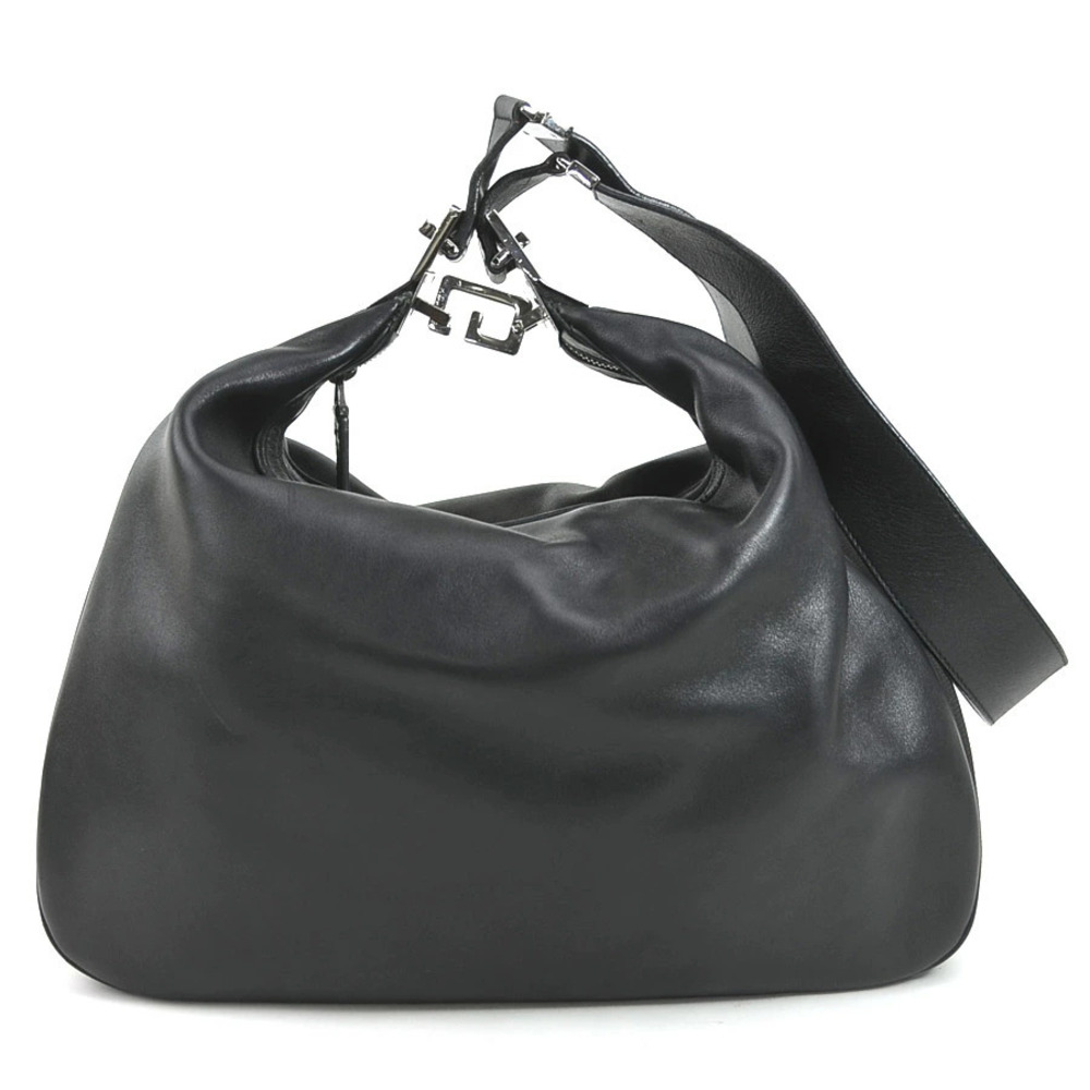Gucci Attache hobo bag chrome finished G clasp Black